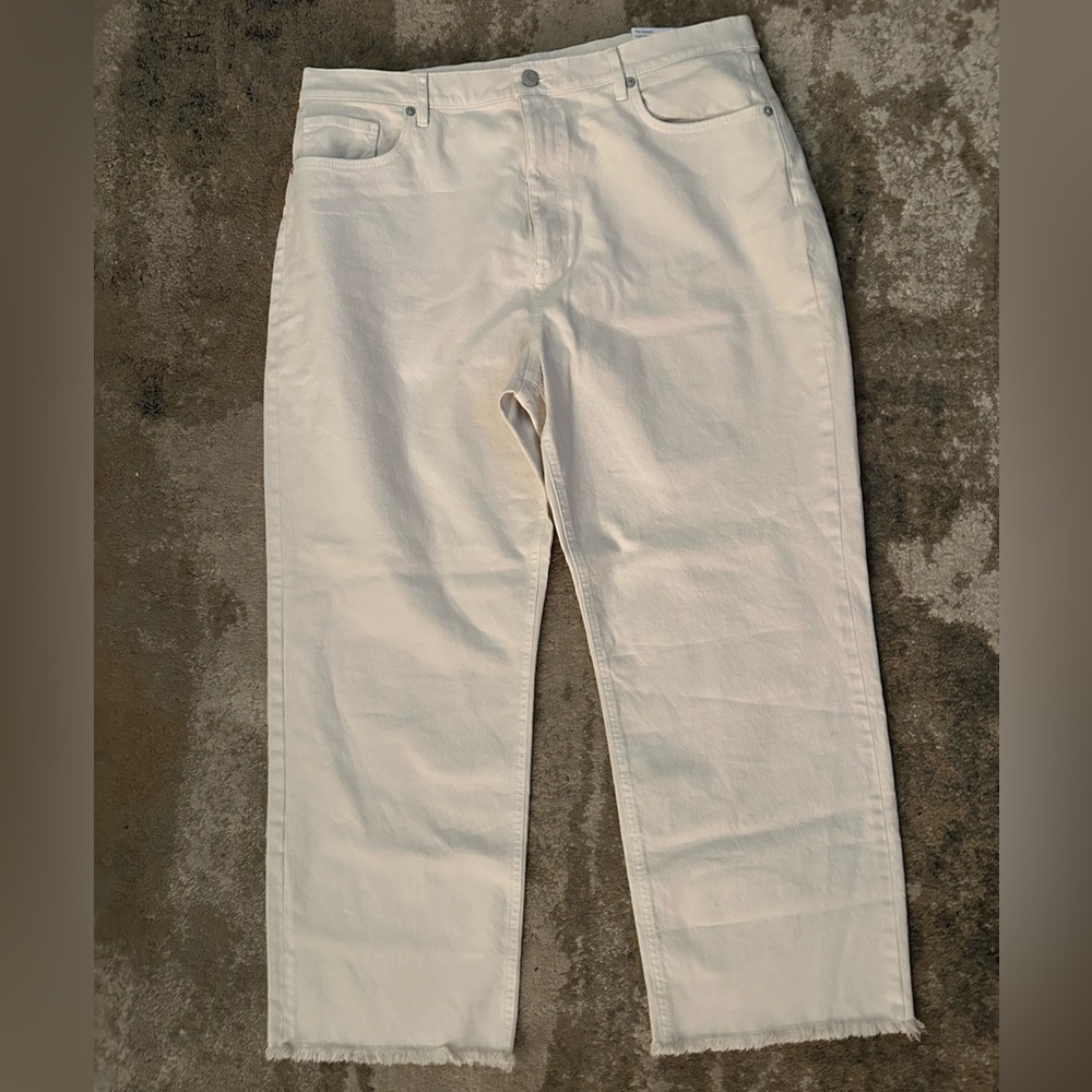 LOFT Cream High Rise Jeans